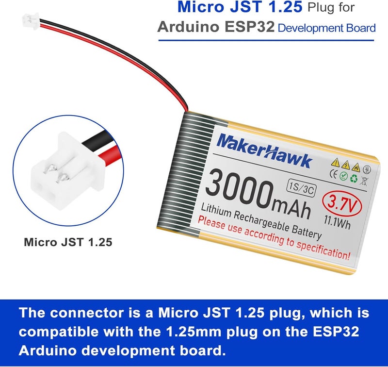 MakerHawk لوحة وحدة ESP32 LoRa V3 مع مجموعة بطارية 3000mAh - مع هوائي 863-928MHz وأجهزة SX1262 LoRa V3 لمشاريع Meshtastic Arduino LoRawan IOT - Image 5